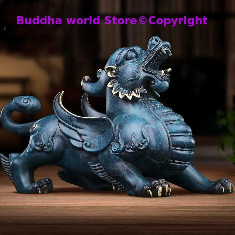2026 Home store Company SHOP mascot talisman Bring wealth money GOOD LUCK Dragon PI XIU BRONZE Sculpture FENG SHUI decor Statue