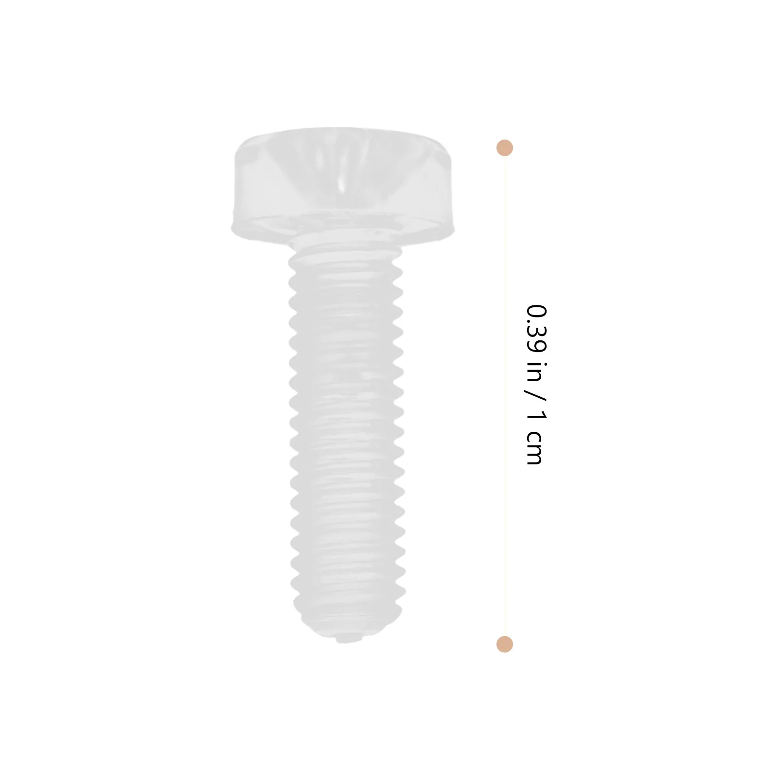 50Pcs Plastic Screws Transparent Round Head Cross Screws for Communication Electroplating DIY Cabinet Fixing Durable