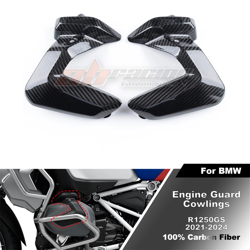 Accesorios para motocicleta, cubiertas de culata, capós protectores de motor para BMW R1250 RS GS RT 2021-2024, 100% de fibra de carbono