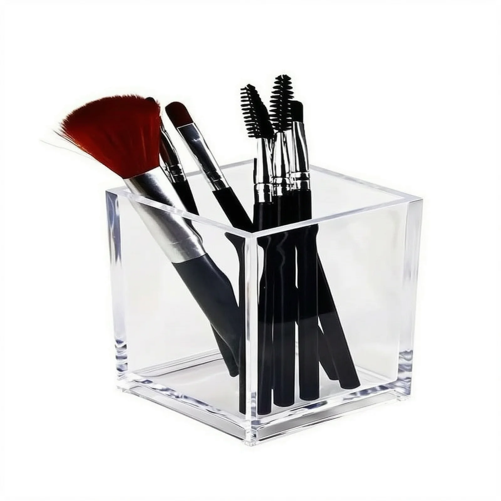 Clear Acrylic Pen Holder Multi-Purpose Large Capacity Stylish Organizer For Cosmetic Tools
