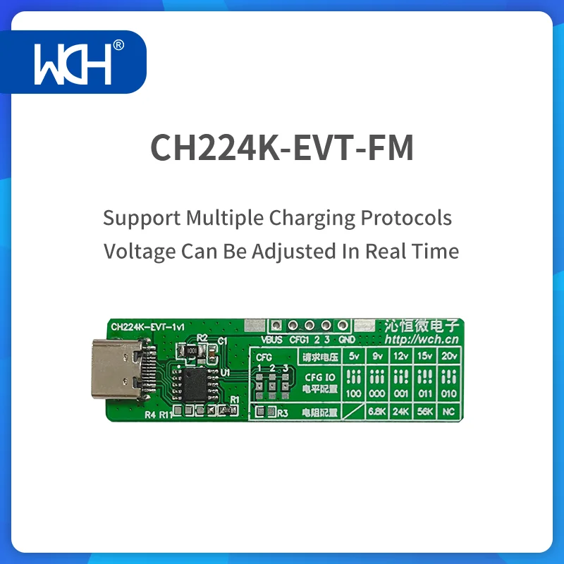 2/5Pcs/Lot CH224 Evaluation Board USB PD Sink