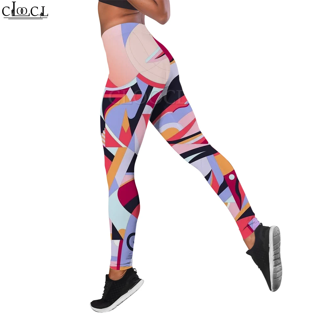 

CLOOCL New Women Legging Colorful Abstract Art Pattern 3D Printed Casual Trousers High Waist Stretch Gym Pants Push Up Leggings