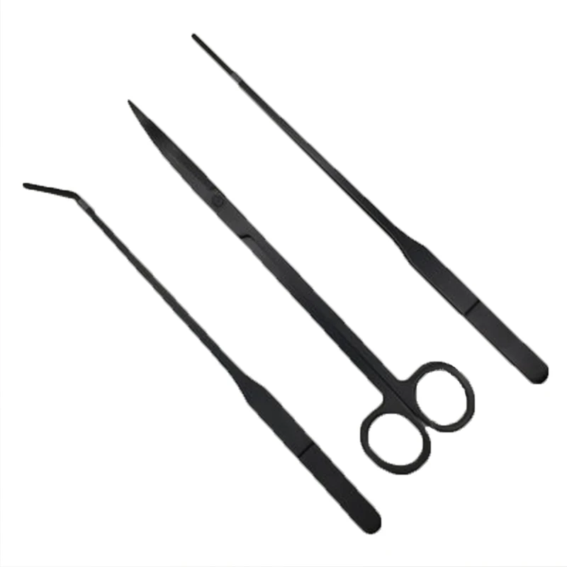Aquarium Tools Kit Tweezers Scissors Stainless Steel Cleaning Tools Aquatic Plants Fish Tank Aquarium Accessories