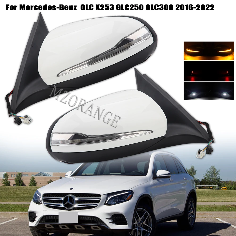 Rearview Mirror Assembly for Mercedes-Benz GLC X253 GLC250 GLC300 Replacements Door Rear Side Wing Parts Blind Spot Car Parts