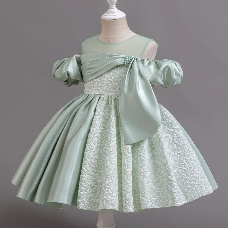 

High dress for girls and babies, summer European and American flower girl wedding birthday piano performance costume dress