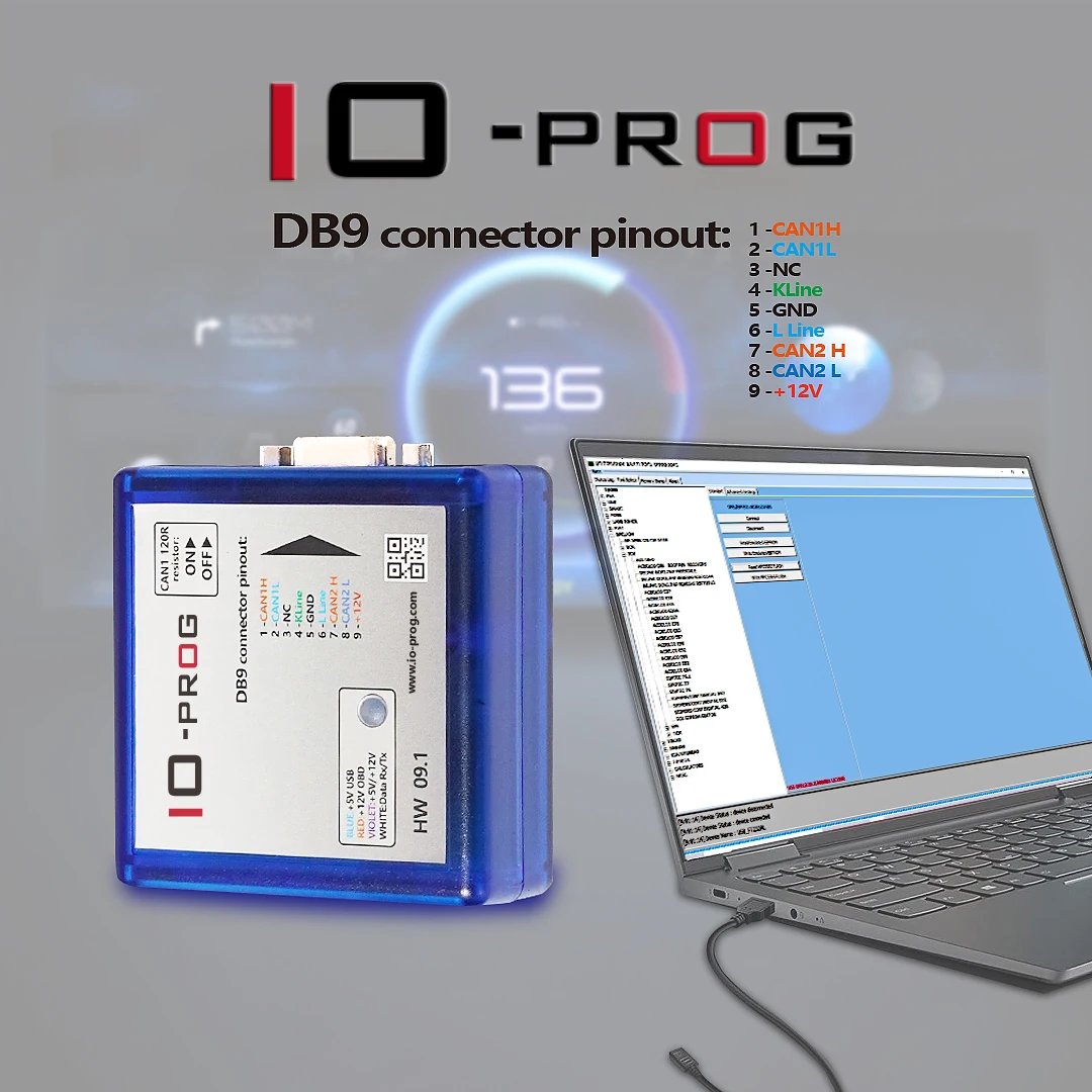 2022 Newest IO-PROG Programmer BD9 Connector Pinout IO Prog Basic Version