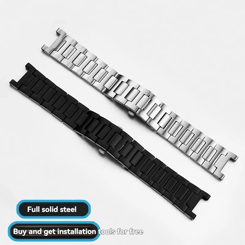 For Cartier Pasha WSPA0013 W31077U2 Concave Stainless Steel Watchband 18*10mm 20*12mm 22*14mm Replacement Strap For PASHA Series