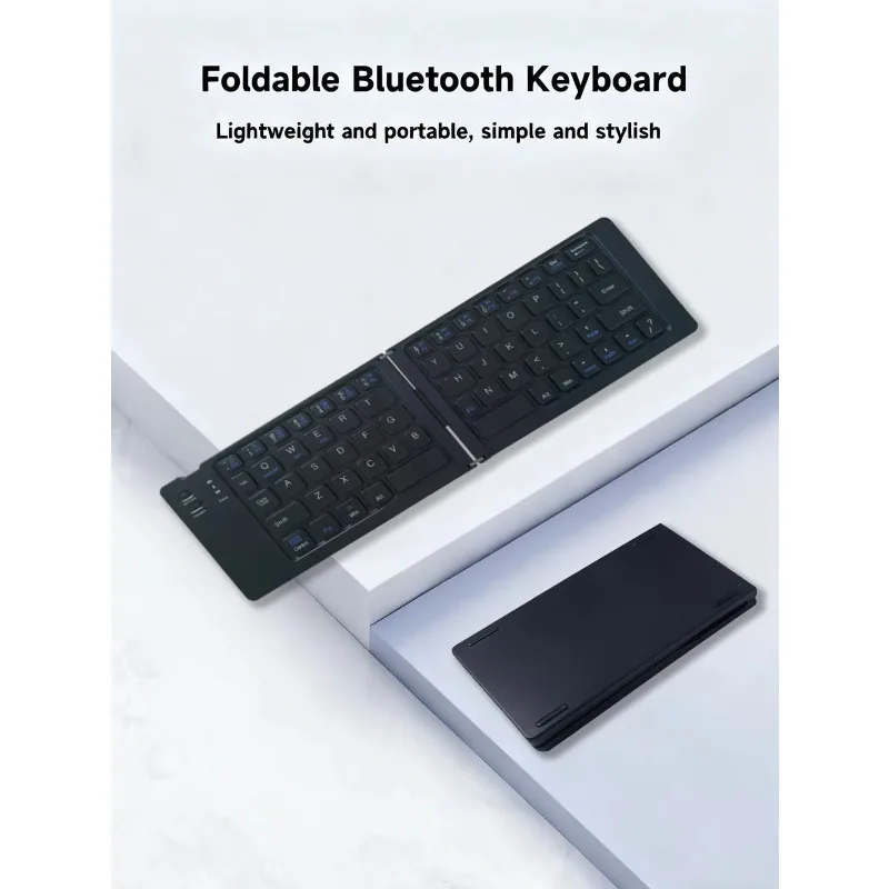 Portable wireless foldable keyboard Type-C charging ultra-thin multi-functional Bluetooth laptop tablet keyboard