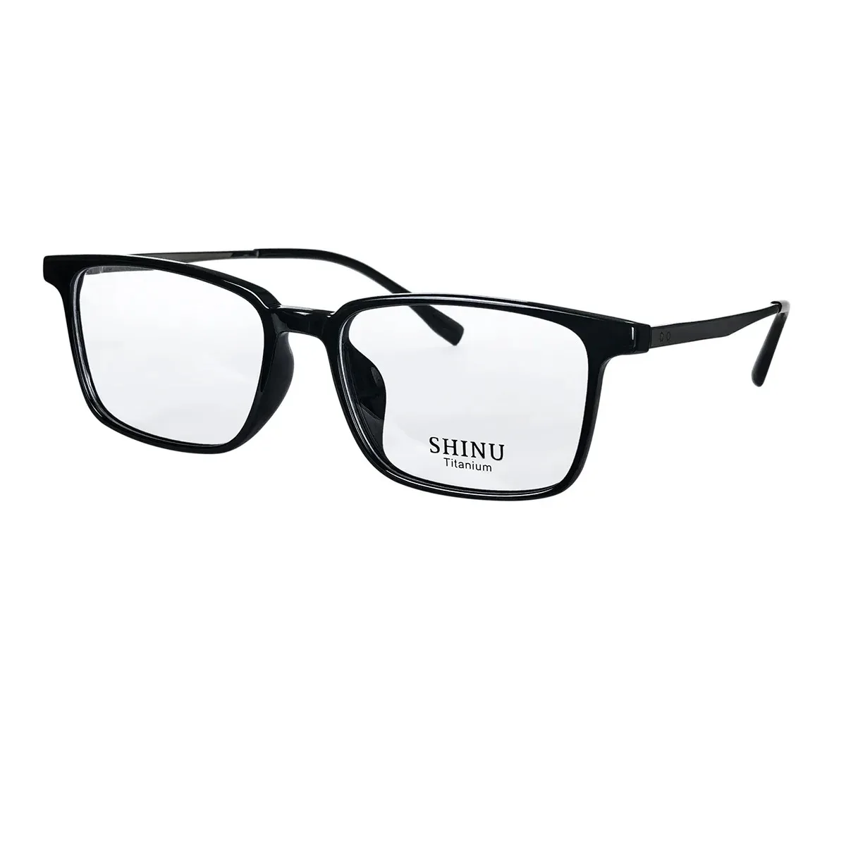 

SHINU Rectangular Frame TR90 & Pure Titanium Eyeglasses Frame for Reading Glasses Men Classic Men's Eyeglass Asian Fit Design