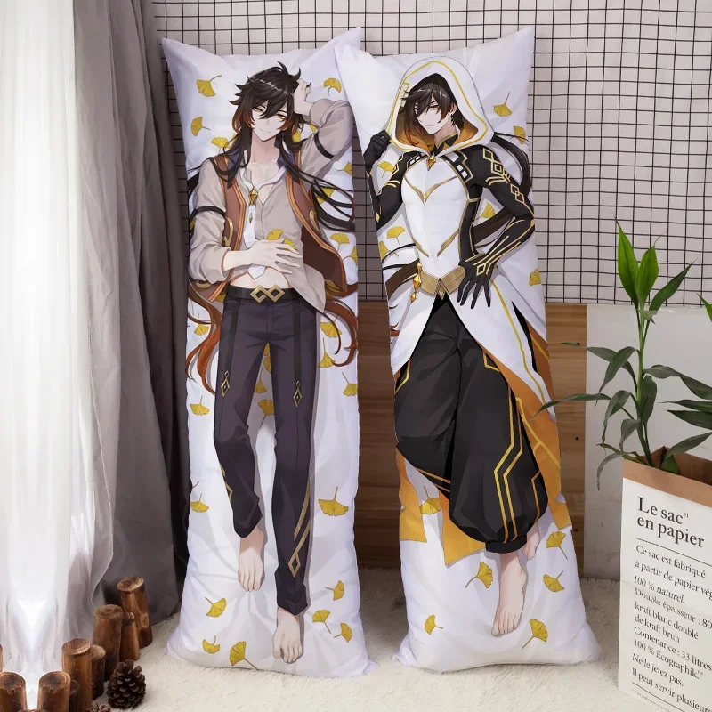 Genshin impact Liyue Zhongli Morax หมอน dakimakura กอดเบาะรองนั่ง cool ชาย otaku ผ้าปูที่นอนหมอน