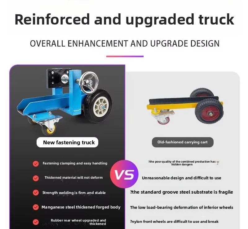 Four-wheeled trolley trolley universal wheel marble stone two-wheeled solid handling trolley