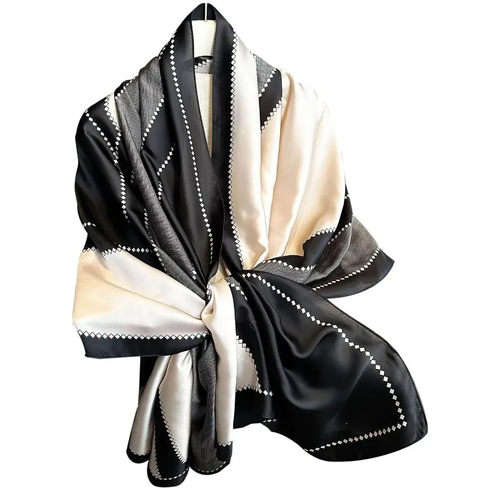 

Элегантный шарф-шаль с цветочным узором, мягкий шелковый шарф большого размера, дышащие легкие шарфы на свадьбу