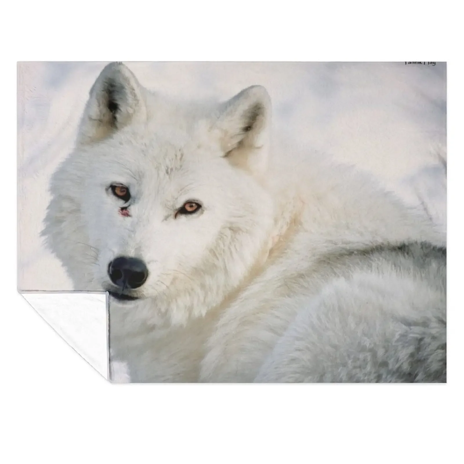 

Arctic Wolf Throw Blanket Luxury Brand Tourist wednesday christmas gifts Blankets