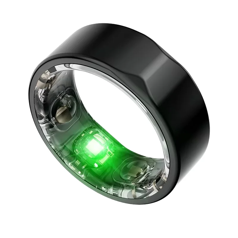 

Fashion Silver Waterproof Heart Rate Smart Ring App Control Sleep Tracker Health Risk Assessment