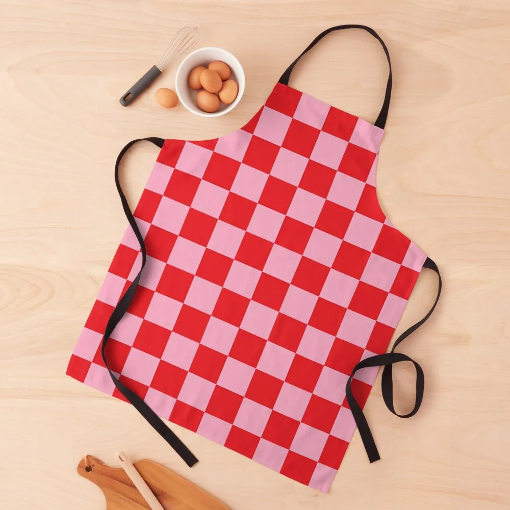 

Checkered Pink and Red Apron Home Cleaning Restaurant esthetician Apron