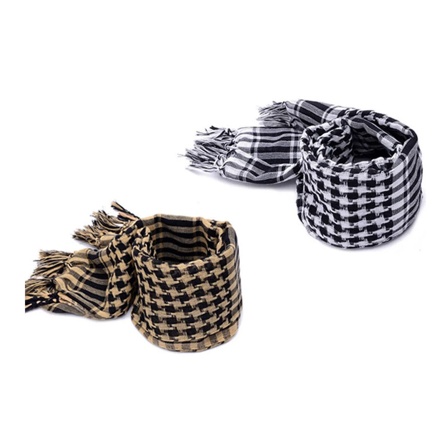 baay-2-pecas-lenco-unissex-de-poliester-leve-xadrez-borla-arabe-deserto-shemagh-preto-e-bege