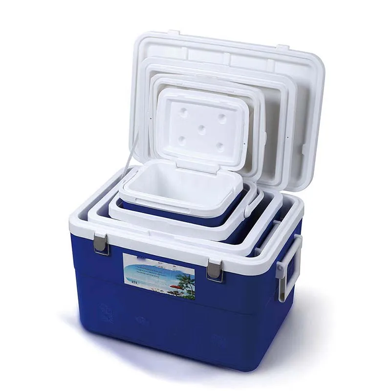 Customizable 5/13/27/45L 4Pcs Square Cooler Box Set Insulated Refrigerator Freezer Combo For Picnic Fishing BBQ Outdoor Storage