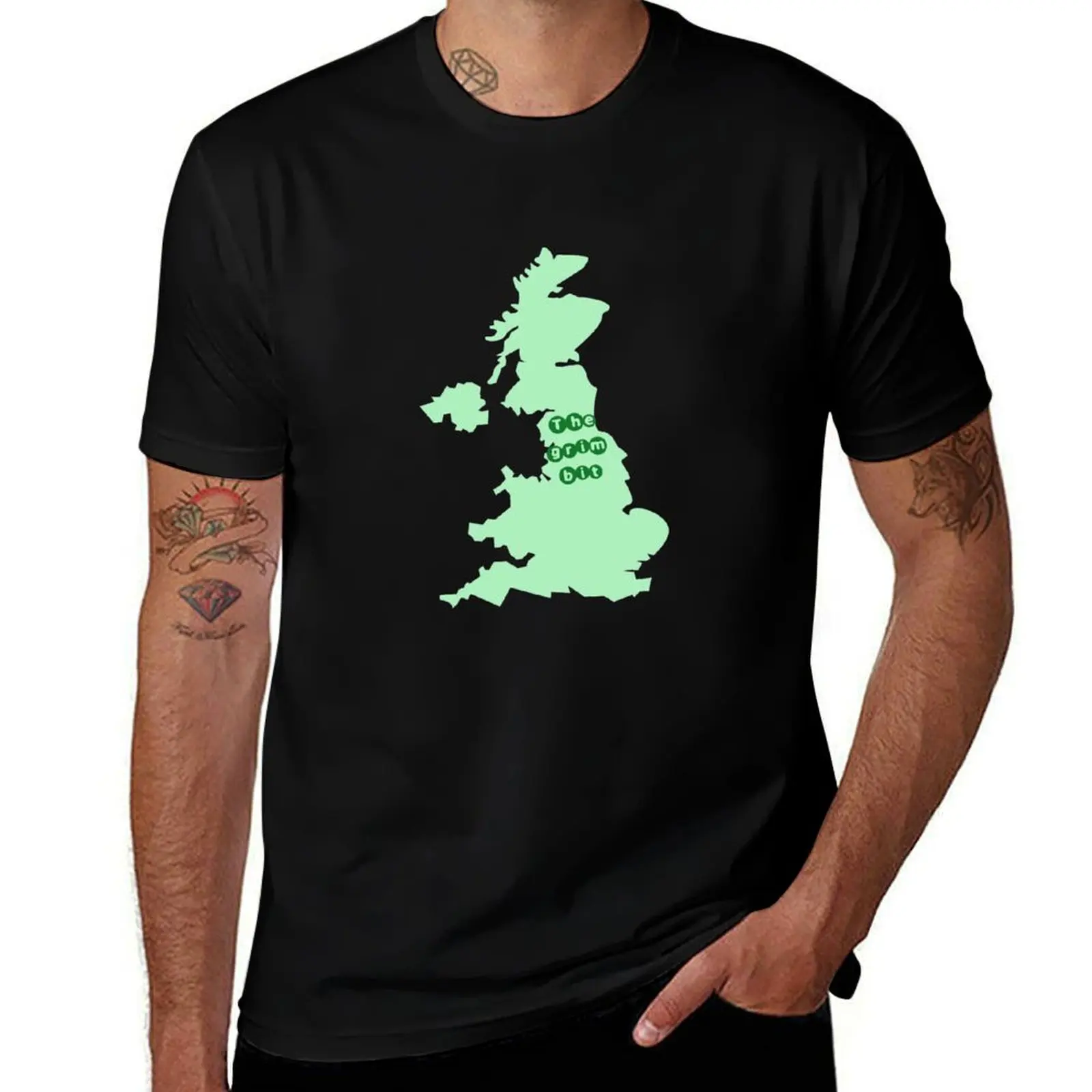 

It's grim up north! Southern / Northern humour British funny T-Shirt man t shirt heavy cotton T-Shirt
