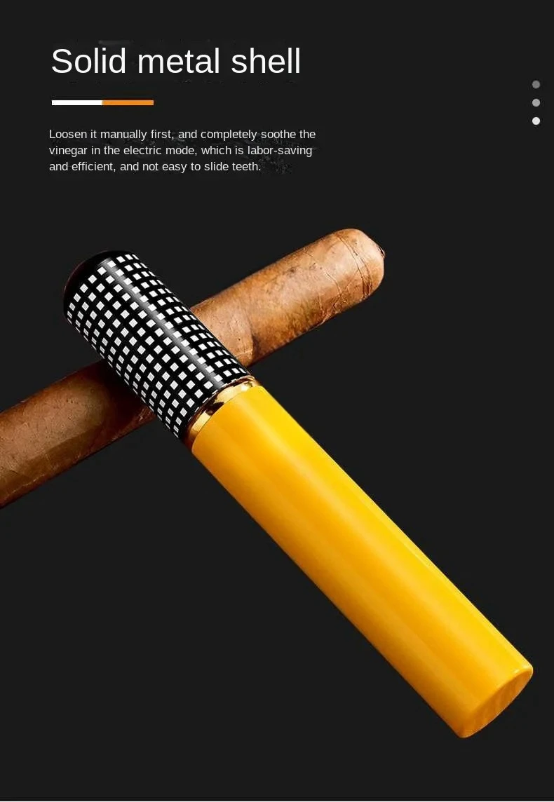 Portable Cigarette Cigar Case Cedar Wood Lined Electronic Cigarettes Humidor Holder Aluminum Cigar Box Smoke Pipe