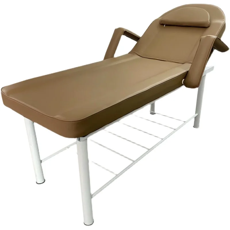 

Simple SPA beauty bed with armrest embroidery can be raised eyelash treatment bed