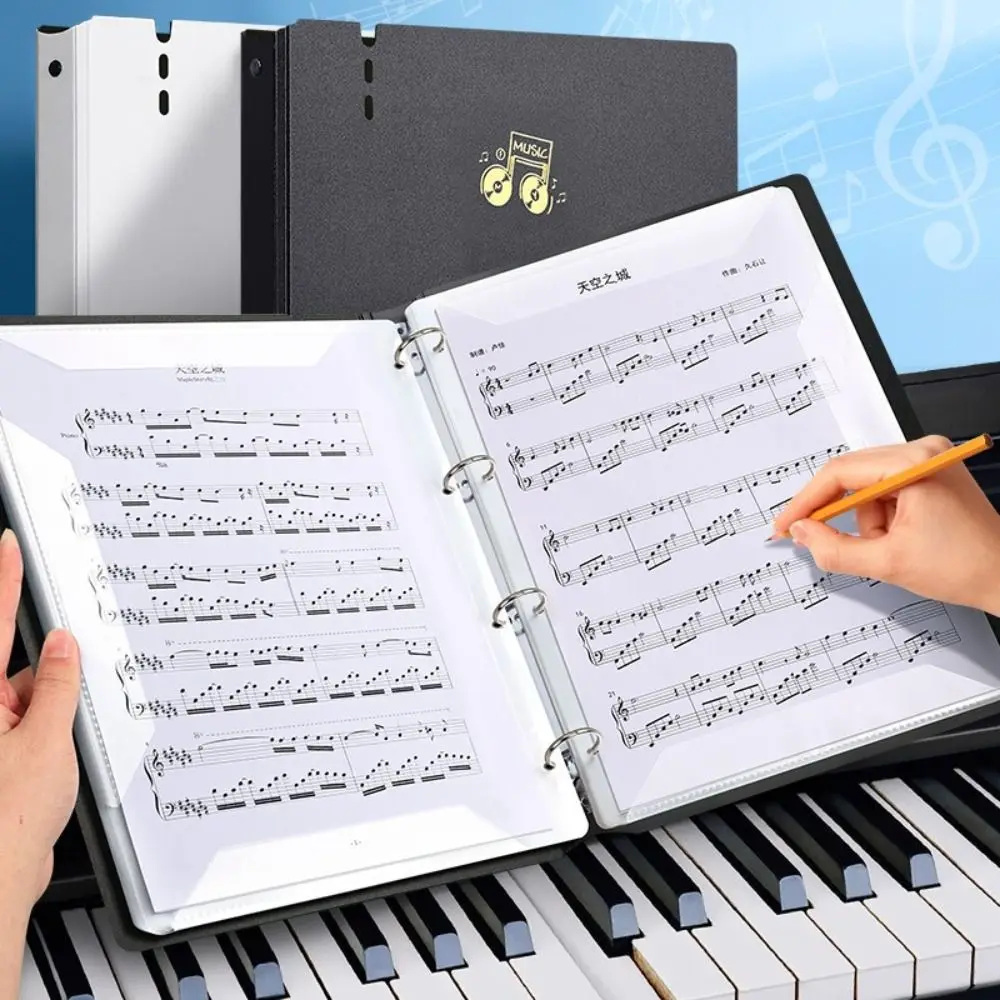 Creative Plastic Music Score Folder A4 Transparent Music Clip Portable Flexible Piano Sheets Folder
