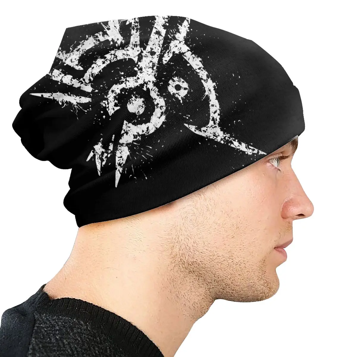 Dishonored Outsider Mark Bonnet Hats Knit Hat Cool Autumn Winter Outdoor Skullies Beanies Hat Unisex Adult Warm Dual-use Cap image 4