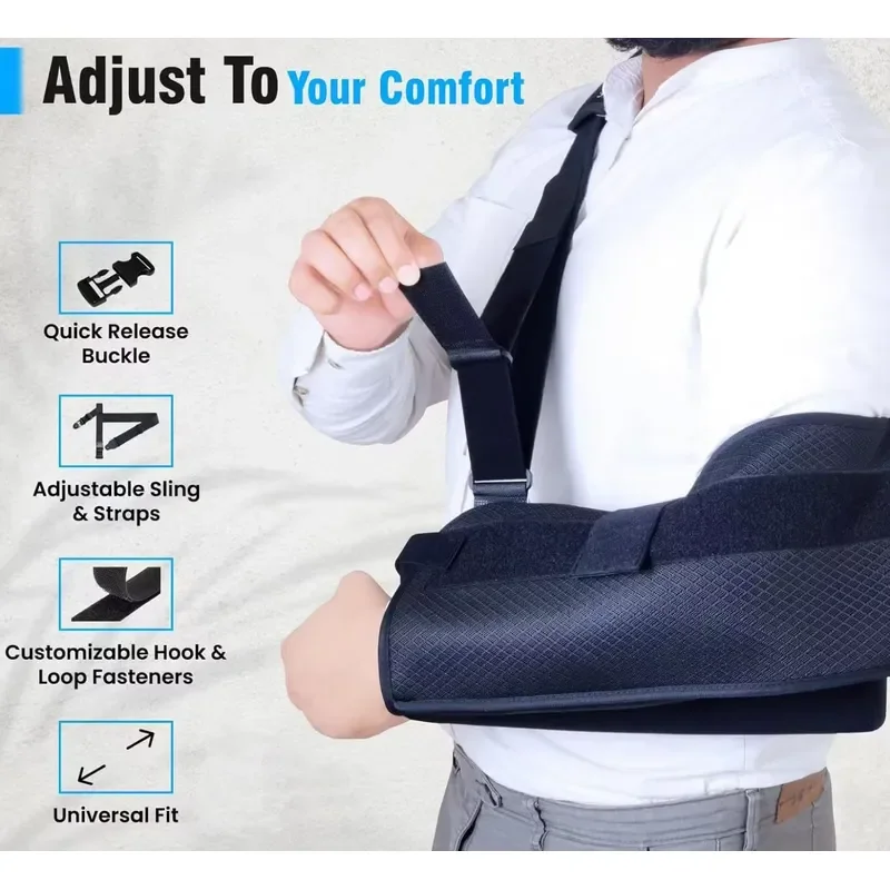 Factory Direct Adjustable Shoulder Abduction Pillow Brace Class I Medical Device Polyester Material Shoulder Protector