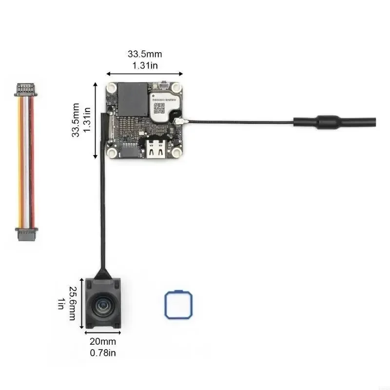 Air Unit 15km Ranging 1/2inch CMOS Sensoring 4K Recording 117.6° FOV 20ms Low Latency Digital Transmission for O4