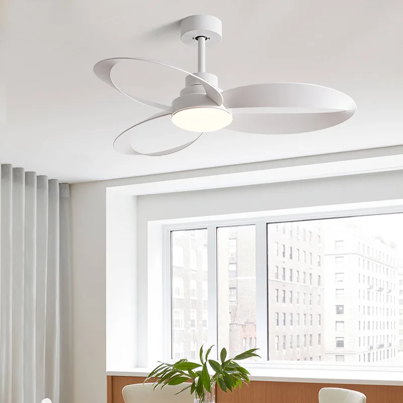 Modern Simple Ceiling Fan Lights Household Bedroom Electric Fan Dimmable Luxury Wind Variable Frequency Ceiling Fan LED Lighting