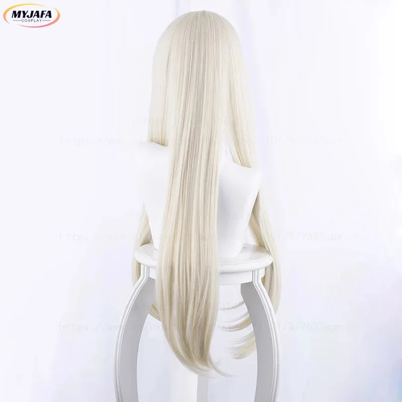 ABC123 جودة عالية Yomozuki رونا شعر مستعار أشقر طويل مستقيم مقاومة للحرارة الاصطناعية الشعر أنيمي تأثيري الباروكات + x;3,f'6,h.7;j