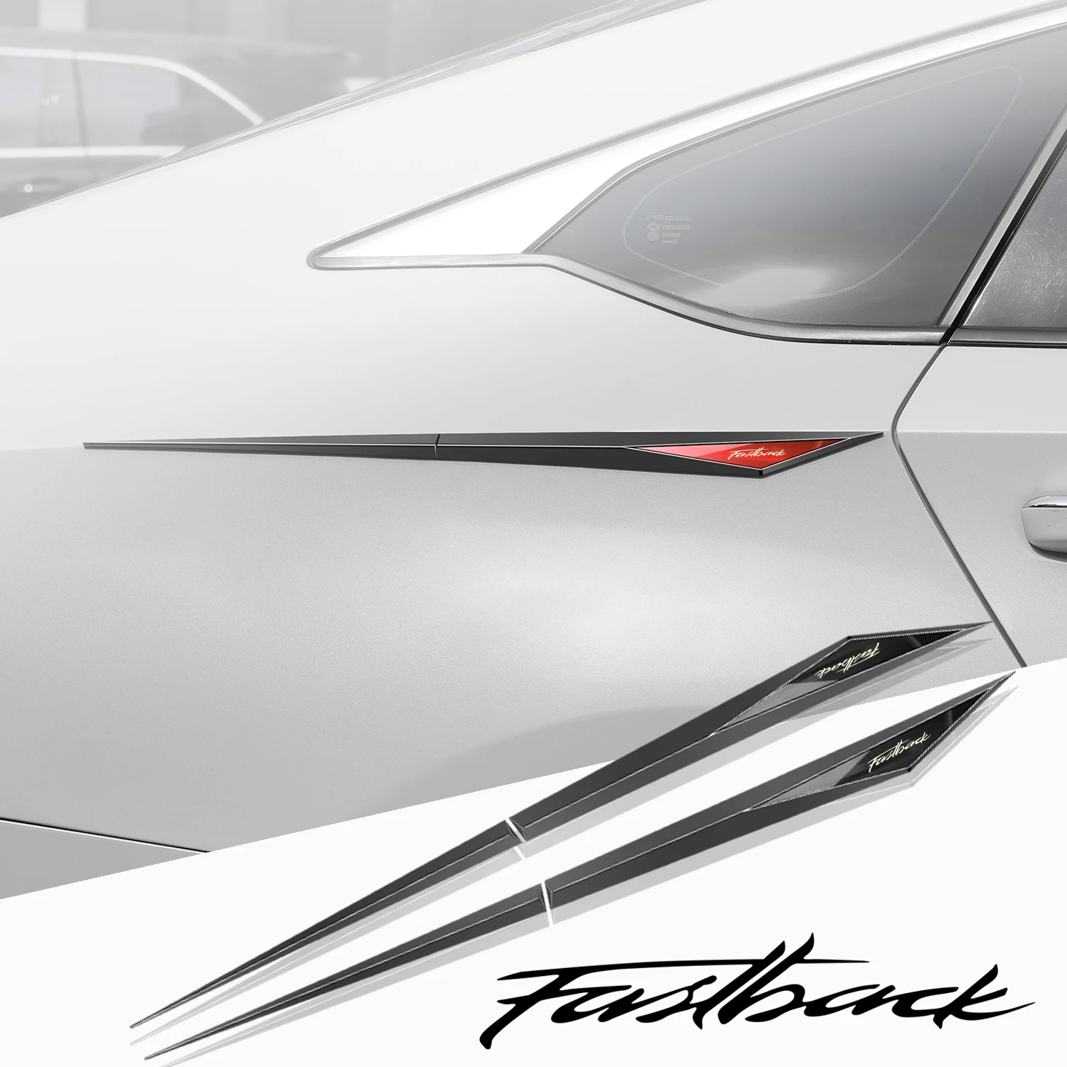 

2 шт., автомобильные наклейки из ТПУ, автомобильные аксессуары для Fiat fastback