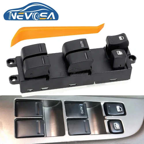 25401-EQ305 para Nissan x-trai T 30 140cv 2002 2003 2004 2007 25401EQ305 interruptor de ventanilla eléctrica principal del conductor delantero izquierdo 25401-4Y100