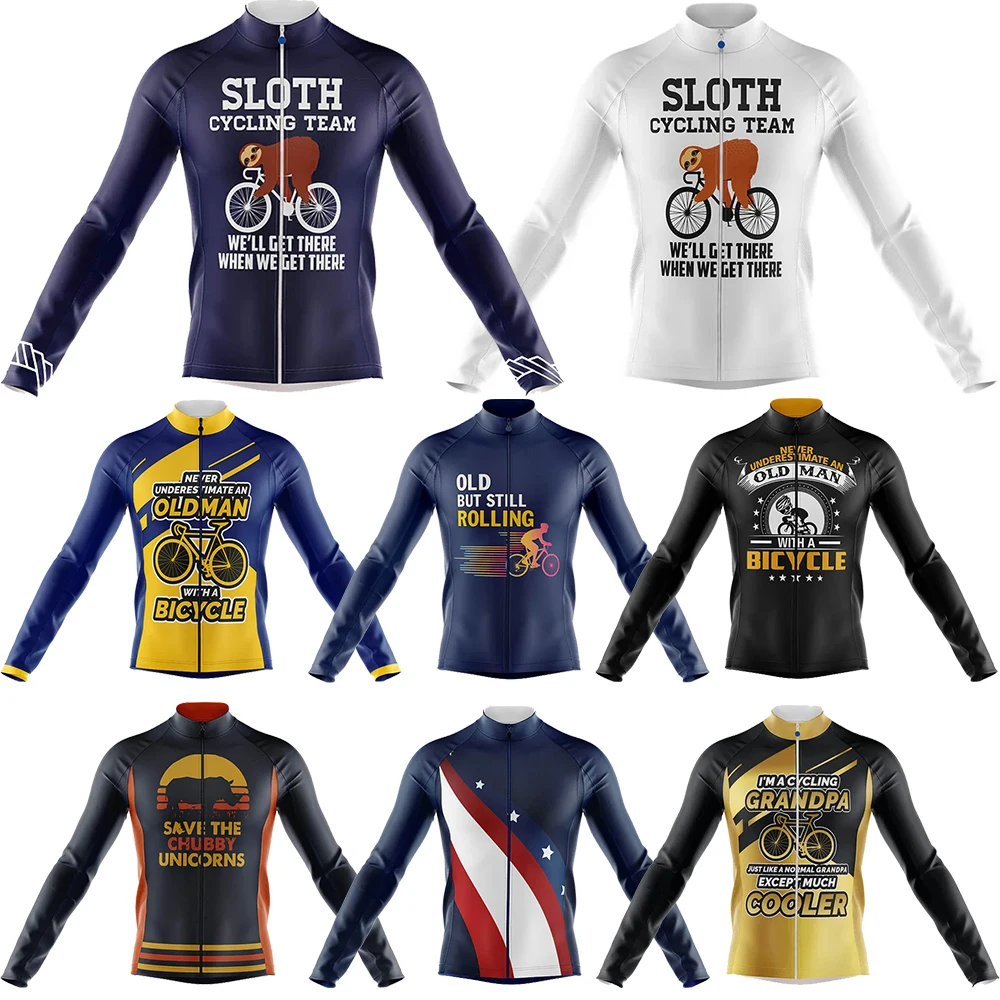 

Chubby Cycling Jersey for Men MTB Jersey Bicycle Team Cycling Shirt Long Sleeve Bike Wear Premium Cycle Clothes, New, 8 Styles