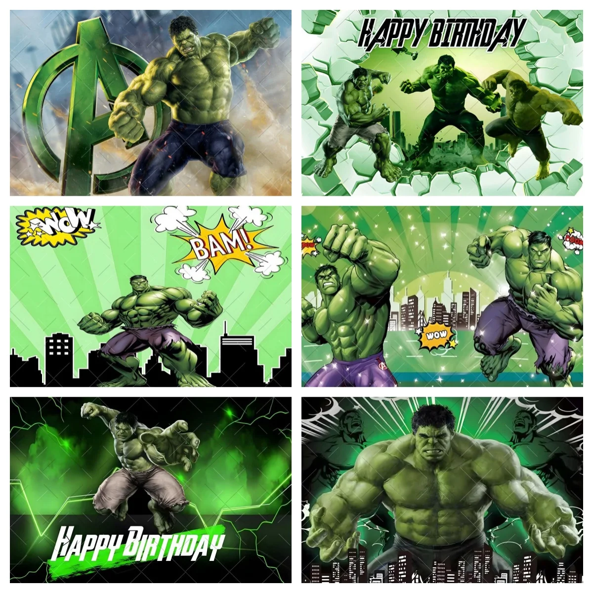 

Marvel Superhero Hulk The Avengers Boys Kids Room Gifts Birthday Party Backdrop Custom Decor Photography Studio Props Background