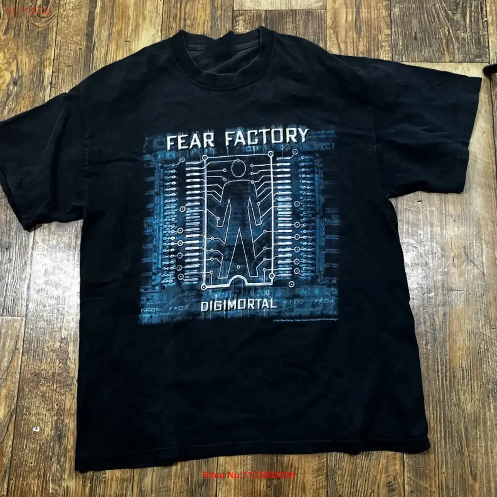 T-shirt en coton de la marque Fear Factory, toutes tailles, BS572, vintage, délavé, homme, streetwear décontracté, légèrement doux, vêtements de créateur