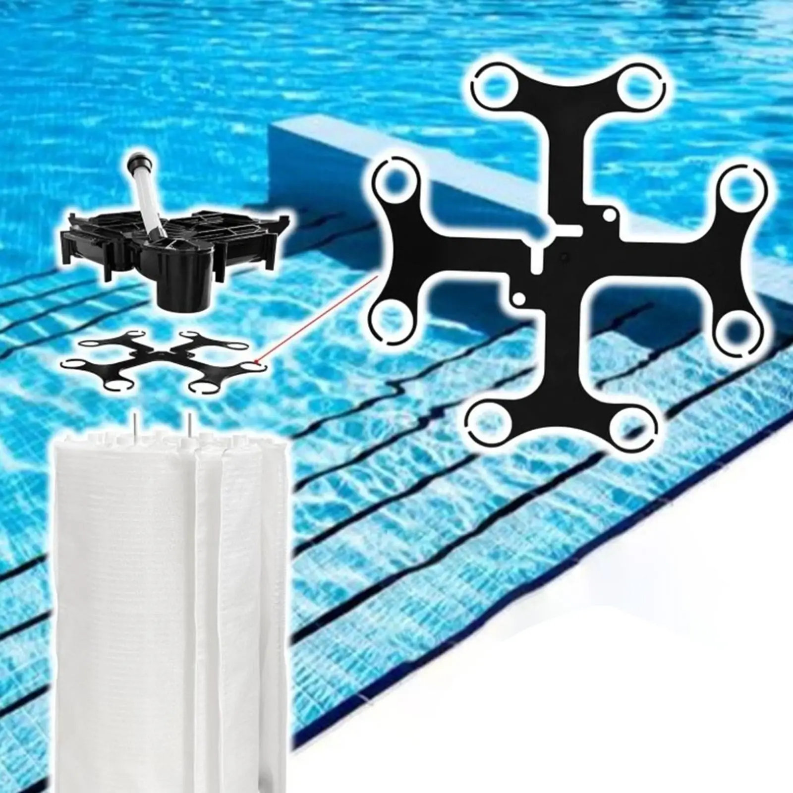 

Аксессуары для бассейна, шаблон для ремонта спа-фильтра, прочная пластиковая часть для надувного и наземного бассейна