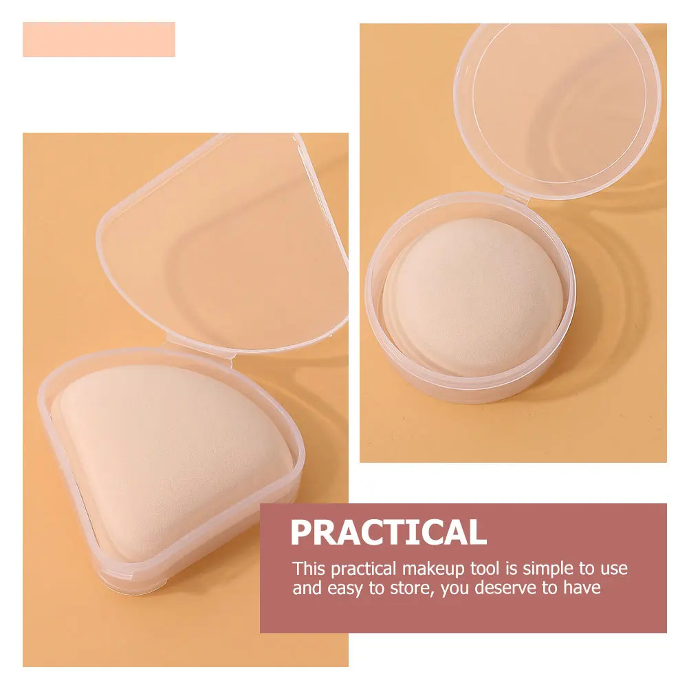 

6Pcs Powder Fan-Shaped Durable Makeup Puff Dual Use Compact Portable Puff Beauty Makeup Tools