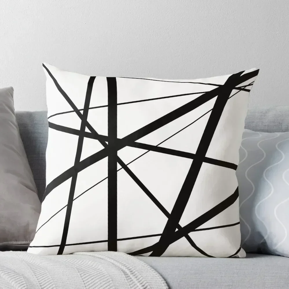 

Black and White Geometric Lines Throw Pillow Elastic Cover For Sofa home decor items Decorative Cover For Living Room pillow