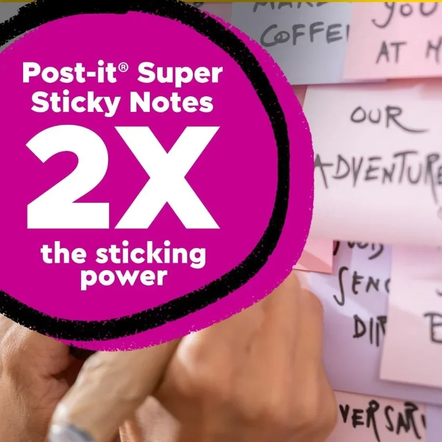 100 note pop-up riciclate super adesive da 3 pollici. x 3 pollici. 70 fogli per pad 6 pads Total Wanderlust Collection Ideale per il ritorno a Scho