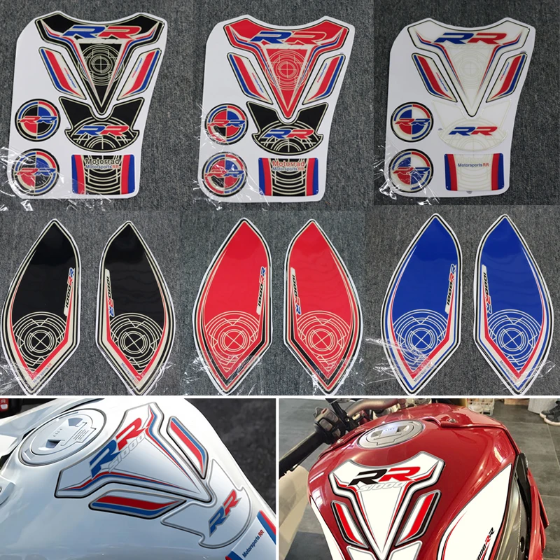 For BMW S1000RR S1000 RR 2009-2014 2013 2012 2011 2010 S 1000 RR Motorcycle 3D Fuel Tank Pad Protective Stickers Decals