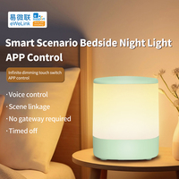 Intelligent LED Bedside Night Light WiFi Smart Voice Touch Control Sleep Lamp USB Direct Power RGB Light Works with eWelink