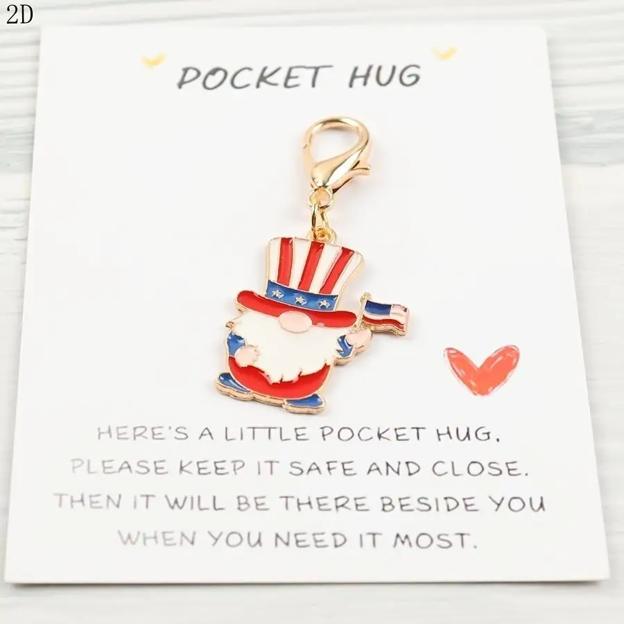 1/5/10/20/50/100pcs 2D Flat - /s 2D Dwarf Keychain Set, 1776-2026 USA Birthday Keychain, Suitable for July 4Th Independence Day