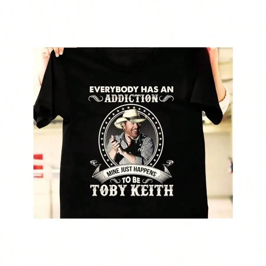 

Футболка Toby Keith Anniversary Футболка унисекс на 30-летие Toby Keith Everybody Has An Addiction 100% хлопок с коротким рукавом
