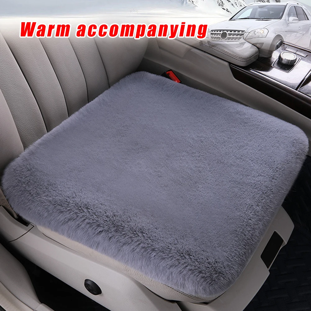 Universal Car Seat Cover Winter Warm Fluffy Plush Seat Cushion Pad Breathable Front Rear Seat Mat interior Styling for Car Truck