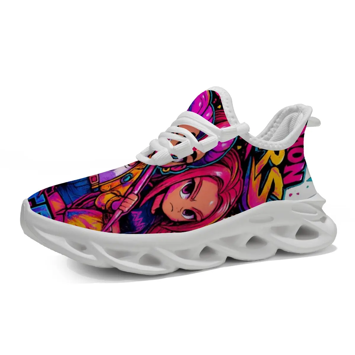 

New Women's Family Matching Sports Shoes Anime Girl Graffiti Casual Sneakers Fashionable Breathable Lightweight Non-slip Sneaker
