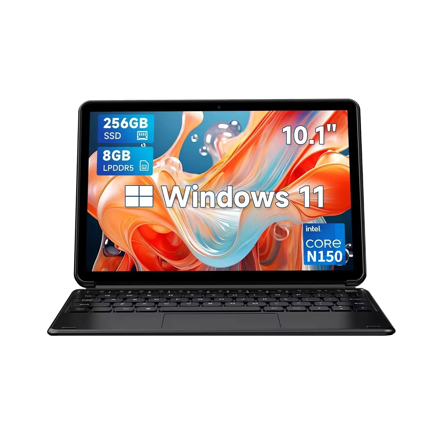 CHUWI Hi10 X1 Intel N150 2 IN 1 Tablet Windows Laptop UHD Grafis 10.1 "Layar LCD 8GB DDR5 256GB SSD Tablet Windows 11 Wifi6