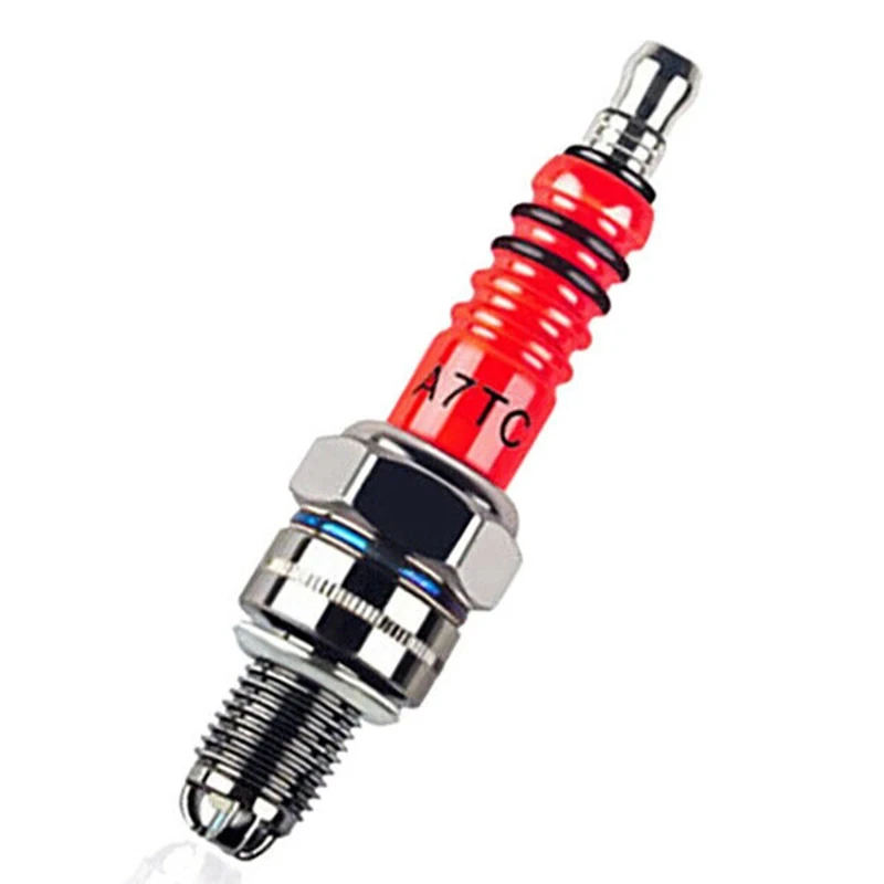 3-Electrode Spark Plug A7TJC A7TC D8TJC D8TC forGY6125cc 50cc 150cc 200cc 175cc Dirt Bike Moped Scooter ATV Go Kart Motorcycle