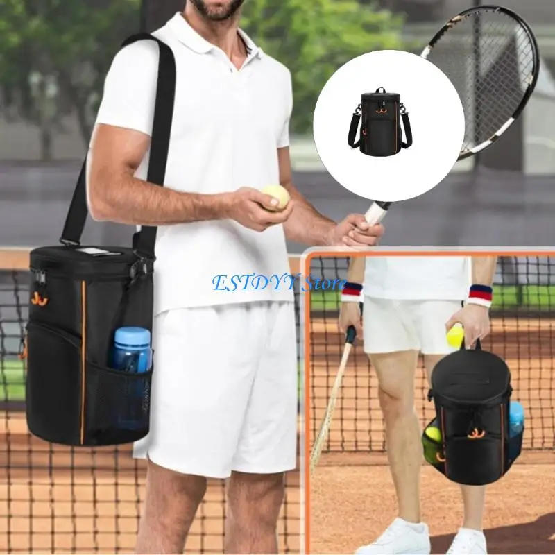 G6DE Permanent Outdoor Sports Training Bag Reinforced Bottom Plan Holds 45 Tennis Globes