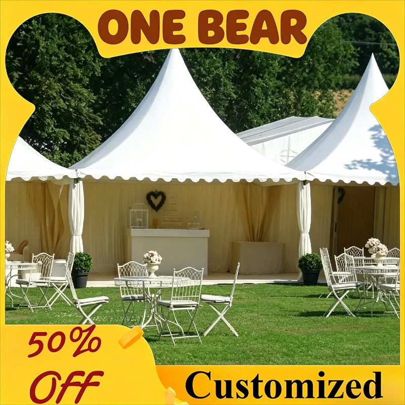 Outdoor Continuous Connectable Pagoda Pavilion Tent Spacious Shelter For Festival Banquet Wedding Ceremony And Social Gatherings