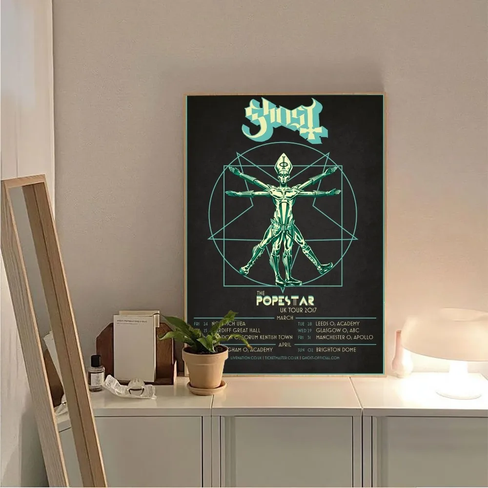 D-Ghosts band Poster No Framed Poster Kraft Club Bar Paper Vintage Poster Wall Art Painting Bedroom Study Stickers